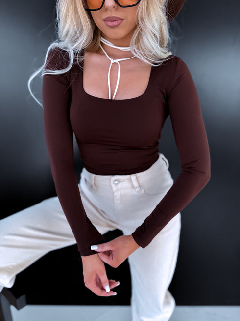 PUSH-UP top "OPULENCE VD73" - CHOCO